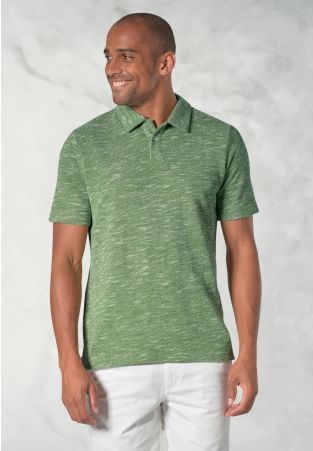 Alcaraz Cotton Rich Apple Knitted Melange Polo Shirt