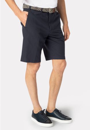 Amiss Stretch Linen Cotton Navy Shorts