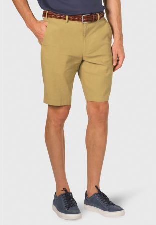 Amiss Stretch Linen Cotton Sand Shorts