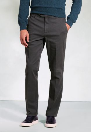 Tailored Fit Aristotle Charcoal Textured Cotton Stretch Chinos