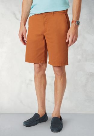 Ashdown Stretch Cotton Burnt Orange Chino Shorts
