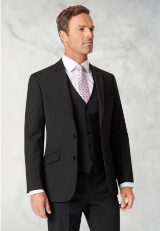 Tailored Fit Avalino Charcoal Suit - Vest Optional