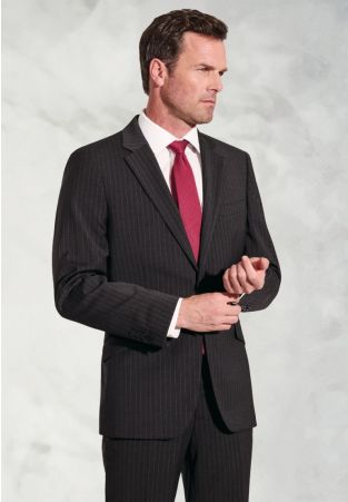 Tailored Fit Avalino Charcoal Pinstripe Suit Jacket