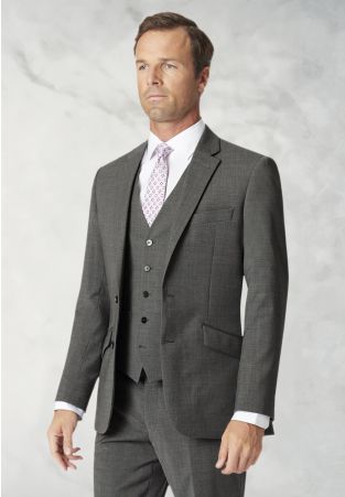 Tailored Fit Avalino Grey Suit  - Vest Optional