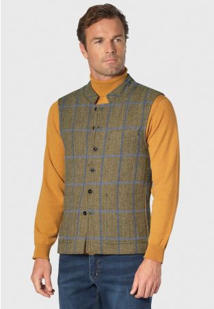 Ballater Olive Harris Tweed® Countryman Vest