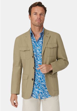 Bedale Sage Linen Cotton Casual Jacket