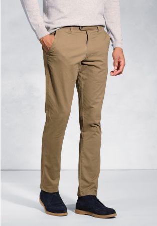 Regular Fit Ben Sand Cotton Stretch Chinos