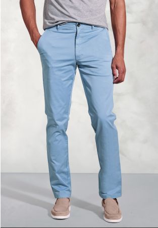 Tailored Fit Broderick Blue Garment Dyed Casual Pants
