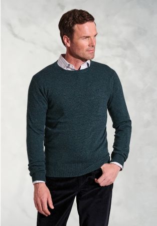 Petrol Cashmere Crew Neck Jumper