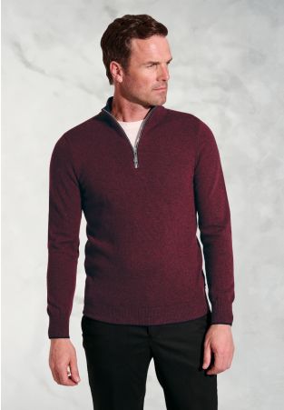 Shiraz Cashmere Zip Neck Jumper