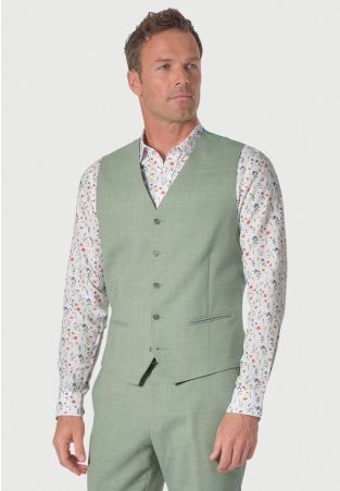 Tailored Fit Constable Sage Suit Waistcoat