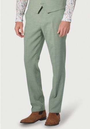Tailored Fit Constable Sage Linen Blend Suit Pants