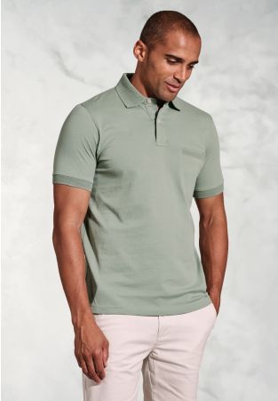 Damon Sage Pure Cotton Jersey Polo Shirt