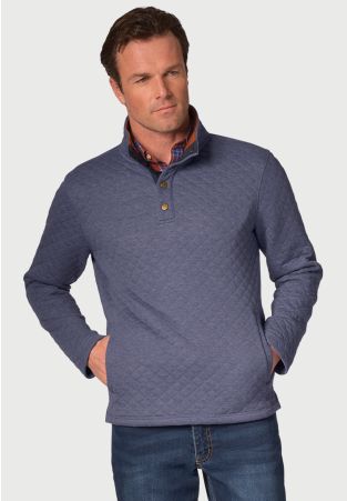 Dawson Air Force Blue Quilted Sweatshirt