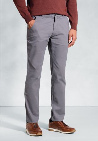 Tailored Fit Miami Grey Cotton Stretch Chinos