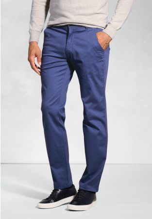 Regular Fit Denver Royal Blue Cotton Stretch Chinos