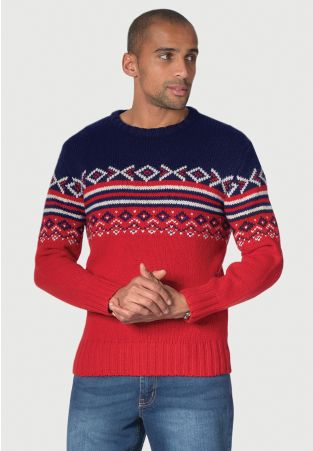 Derwent Lambswool Fairisle Christmas Jumper