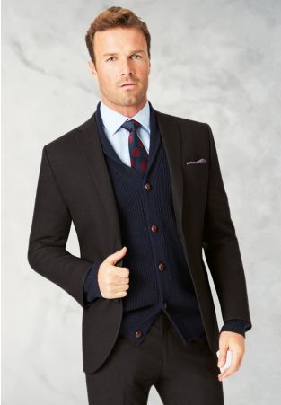 Tailored Fit Dijon Charcoal Suit - Waistcoat Optional