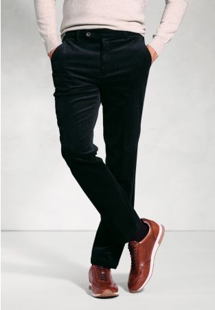 Regular Fit Ellroy Black Corduroy Pants