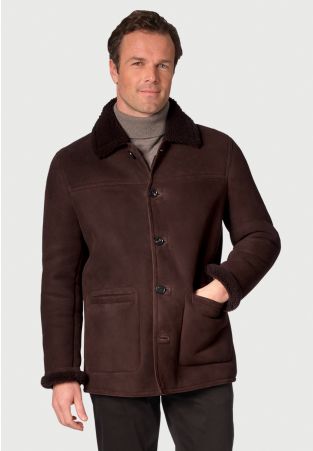 Exmoor Dark Brown Leather Shearling Jacket