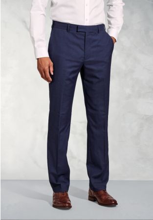 Tailored Fit Felton Navy Overcheck Suit Pants