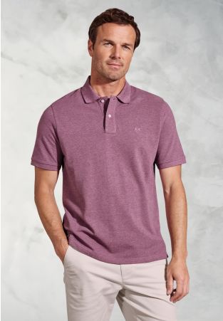 Firth Mauve Pure Cotton Pique Polo Shirt