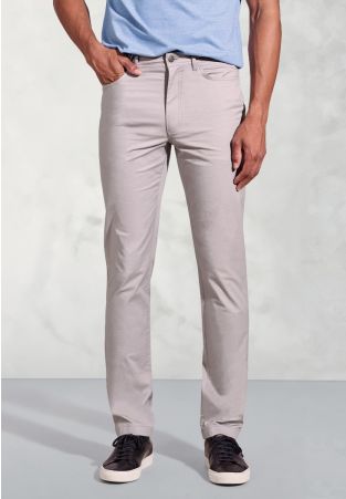 Regular Fit Harrelson Silver Grey Slub Cotton 5 Pocket Pants