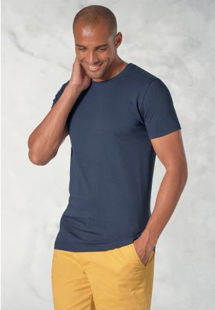 Hawkes Navy Pure Cotton Jersey T-Shirt
