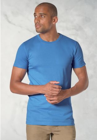 Hawkes Sea Blue Pure Cotton Jersey T-Shirt