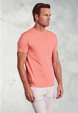 Hawkes Coral Pure Cotton Jersey T-Shirt