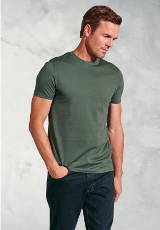Hawkes Khaki Pure Cotton Jersey T-Shirt