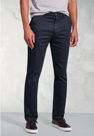 Tailored Fit Holland Navy Sateen Cotton Stretch Pants