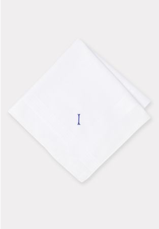 Pure Cotton Initial I Hankies x 3