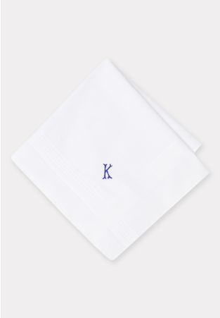 Pure Cotton Initial K Hankies x 3