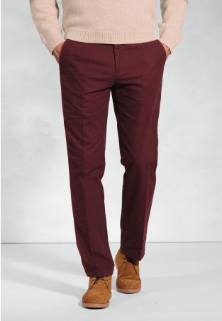 Regular Fit Kerswell Berry Cotton Moleskin Pants