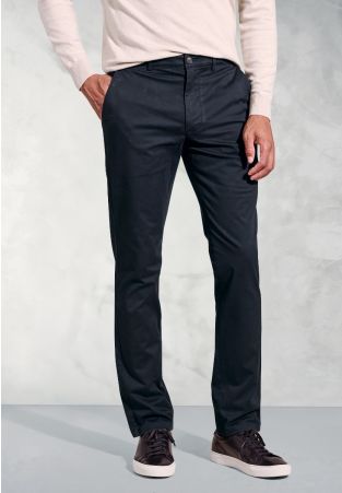 Tailored Fit Leo Midnight Cotton Stretch Chinos