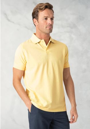 Milford Lemon Pure Cotton Pique Polo Shirt