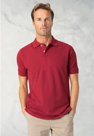 Milford Tomato Pure Cotton Pique Polo Shirt
