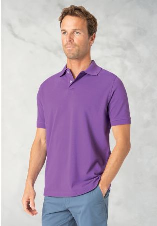 Milford Heather Pure Cotton Pique Polo Shirt