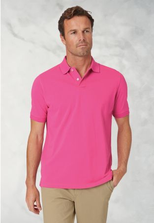 Milford Cerise Pure Cotton Pique Polo Shirt