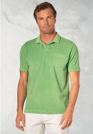 Milton Apple Cotton Rich Terry Towelling Polo Shirt
