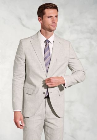 Tailored Fit Newman Silver Grey POW Check Occasion Suit Jacket