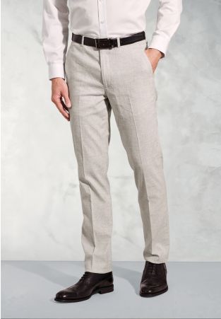 Tailored Fit Newman Silver Grey POW Check Occasion Suit Pants