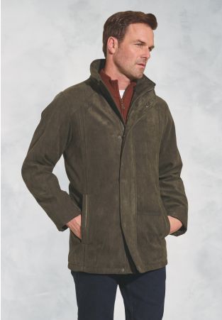 Niven Khaki Faux Suede Padded Jacket