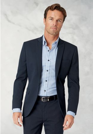 Tailored Fit Pegasus Navy Pin Dot Washable Suit