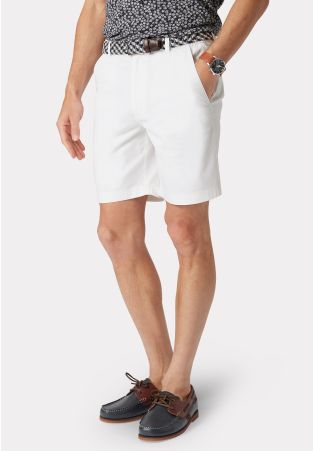 Ribblesdale Stretch Cotton White Shorts