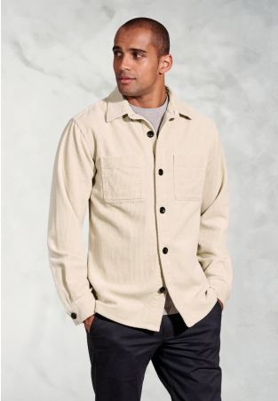 Richards Ecru Corduroy Overshirt