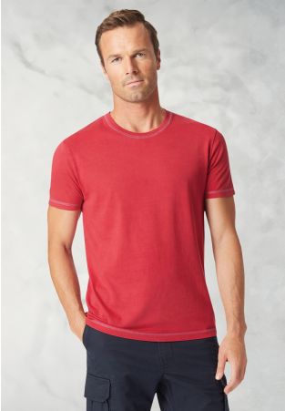 Ryton Red Pure Cotton T-Shirt