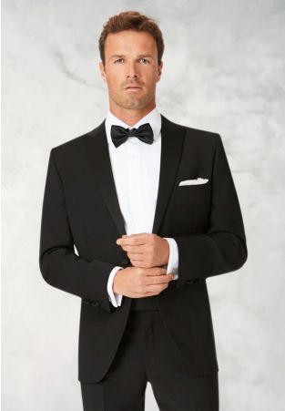 Tailored Fit Sapphire Black Wool Blend Dinner Suit Jacket