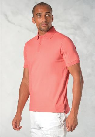Seppi Pure Cotton Jersey Coral Polo Shirt